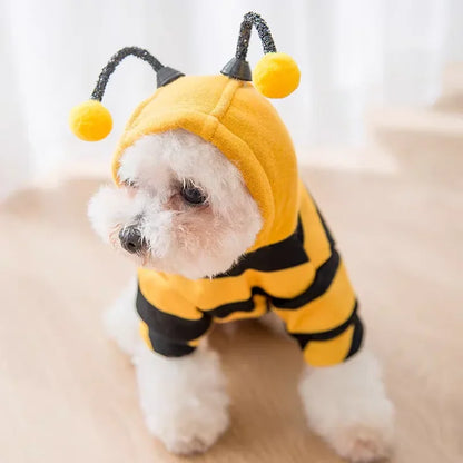 Bee Pet Puppy Coat / Halloween Hoodies Holiday Outfit for Small Medium Dogs & Cats