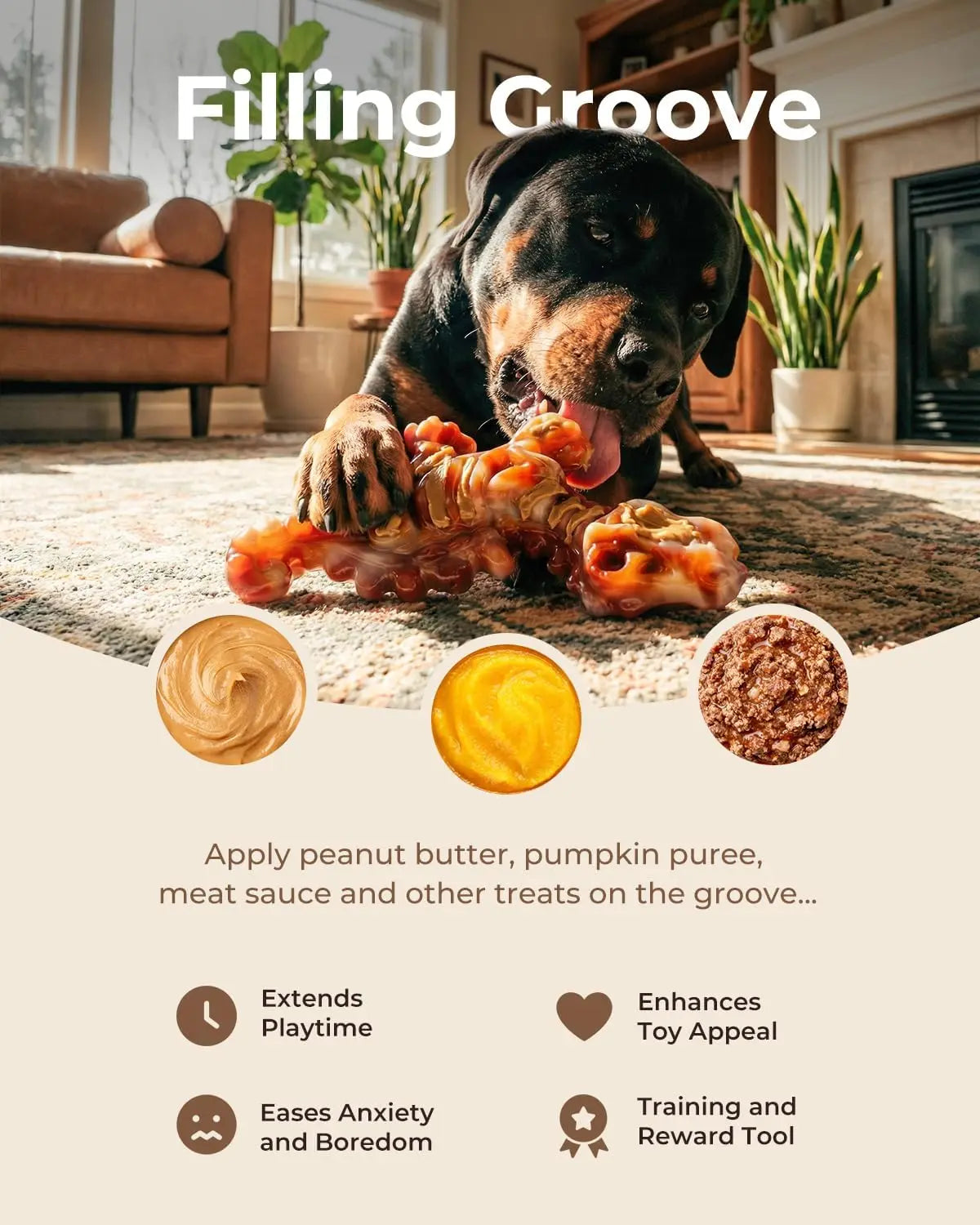2 Pack Ultra-Dense Nylon Dog Chew Toys for Aggressive Chewers, Bacon Flavor, Long Lasting for Large Dogs 20-90 lbs