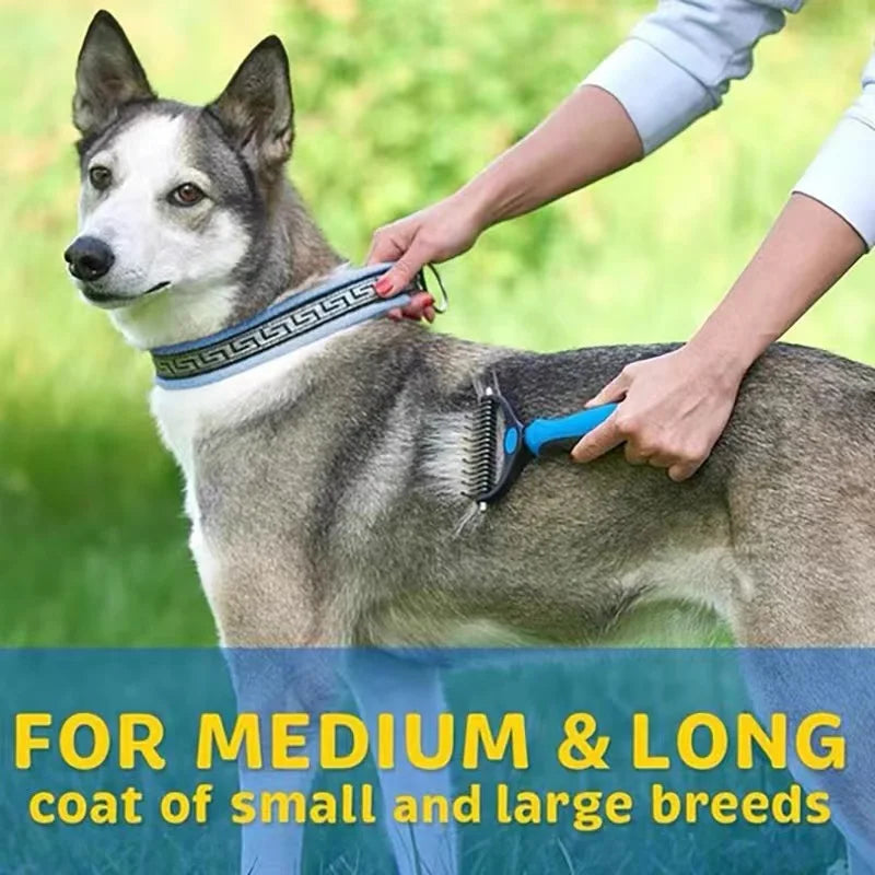 Professional Pet De-Shedding Brush for Dogs and Cats