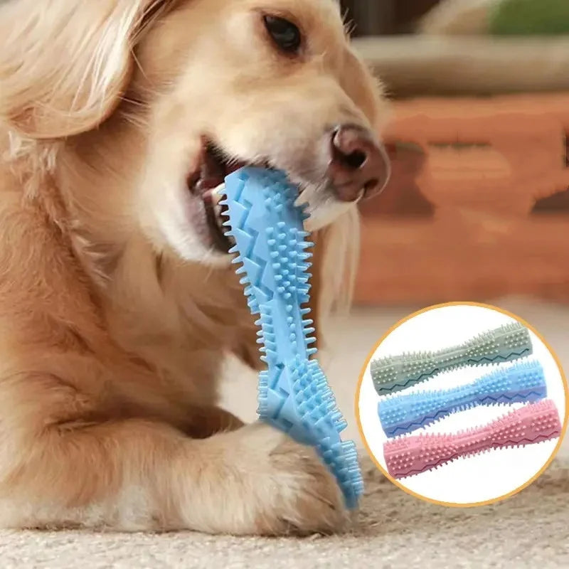 Puppy Teething Toy Dog Chew Stick Bite Resistant Leak Proof Food Dispenser