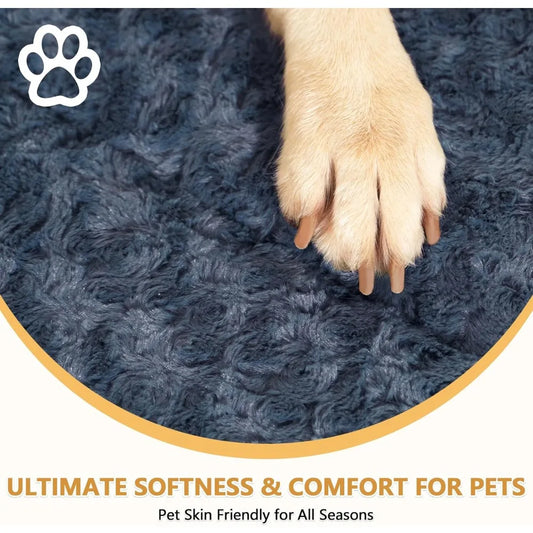 The dog crate pad, soft and fluffy pet kennel beds with anti-slip bottom dog cat sleeping mattress for ex