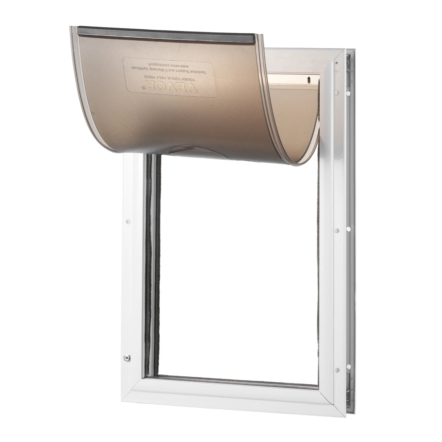 SucceBuy Pet Door Aluminum Frame with Lock and Flap System