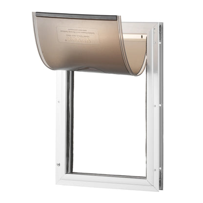 SucceBuy Pet Door Aluminum Frame with Lock and Flap System