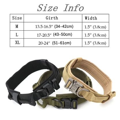 Tactical Dog Collar And Leash Set Control Handle Pet Lead Collar For Small Big Dogs